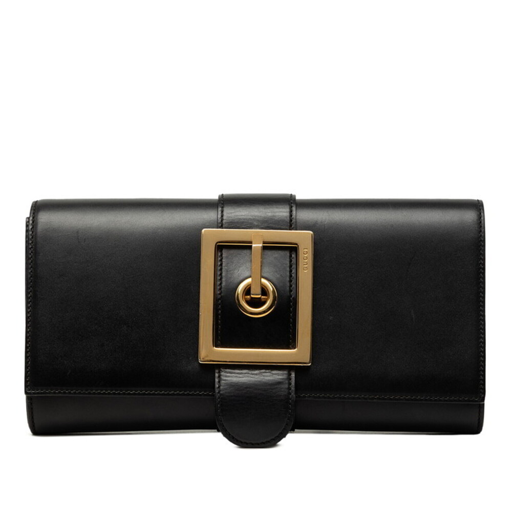 Gucci Clutch Bag, Second 323654, Black Leather, Women's, GUCCI